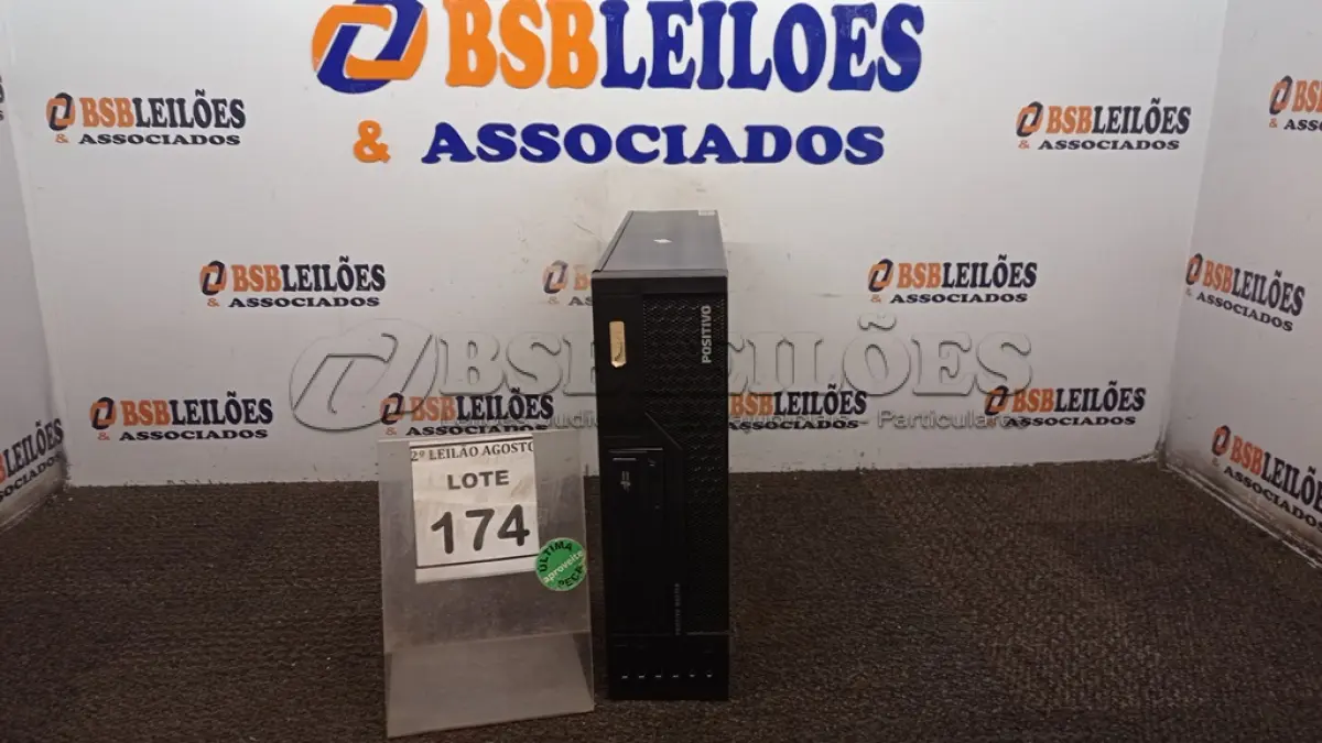 LOTE 174 - 01 CPU MARCA POSITIVO COM 8GB MEMÓRIA COM SSD E HD. (NO ESTADO) ATENÇÃO! FAZER A VISITAÇÃO ANTES DE ARREMATAR, NÃO SABEMOS SE FUNCIONA, LEILÃO NÃO TEM GARANTIA E NEM DEVOLUÇÃO, SUJEITO A POSSÍVEIS AVARIAS VISÍVEIS/OCULTAS E/OU AUSÊNCIA DE COMPONENTES.