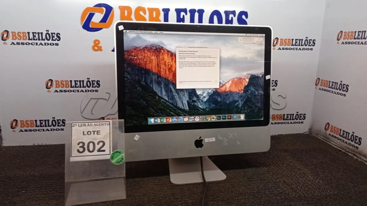 LOTE 302 - 01 IMAC  APPLE. (NO ESTADO) ATENÇÃO! FAZER A VISITAÇÃO ANTES DE ARREMATAR, NÃO SABEMOS SE FUNCIONA, LEILÃO NÃO TEM GARANTIA E NEM DEVOLUÇÃO, SUJEITO A POSSÍVEIS AVARIAS VISÍVEIS/OCULTAS E/OU AUSÊNCIA DE COMPONENTES.