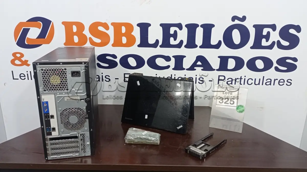 LOTE 325 - 01 SERVIDOR HP DR ML30 G9, 01 GAVETA SERVIDOR, 01 NOTEBBOK LENOVO, 15 MEMÓRIAS PARA PC. (NO ESTADO) ATENÇÃO! FAZER A VISITAÇÃO ANTES DE ARREMATAR, NÃO SABEMOS SE FUNCIONA. LEILÃO NÃO TEM GARANTIA E NEM DEVOLUÇÃO, SUJEITO A POSSÍVEIS AVARIAS VISÍVEIS/OCULTAS E/OU AUSÊNCIA DE COMPONENTES.
