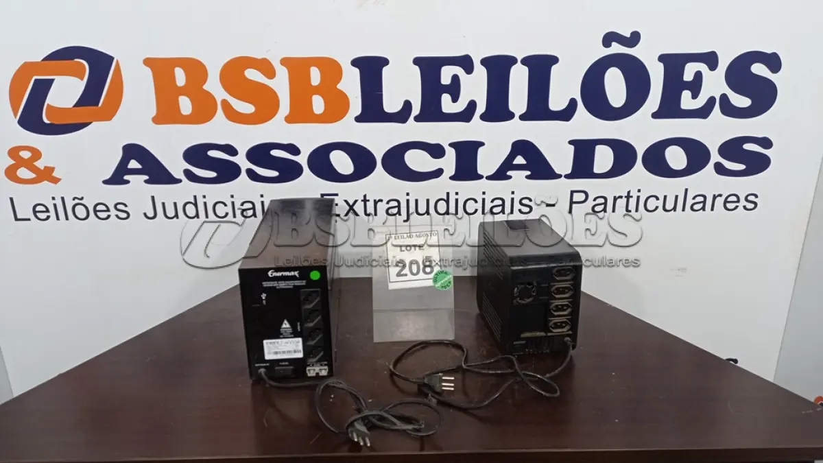 LOTE 208 - 02 NOBREAKS APC. (NO ESTADO) ATENÇÃO! FAZER A VISITAÇÃO ANTES DE ARREMATAR, NÃO SABEMOS SE FUNCIONA, LEILÃO NÃO TEM GARANTIA E NEM DEVOLUÇÃO, SUJEITO A POSSÍVEIS AVARIAS VISÍVEIS/OCULTAS E/OU AUSÊNCIA DE COMPONENTES.