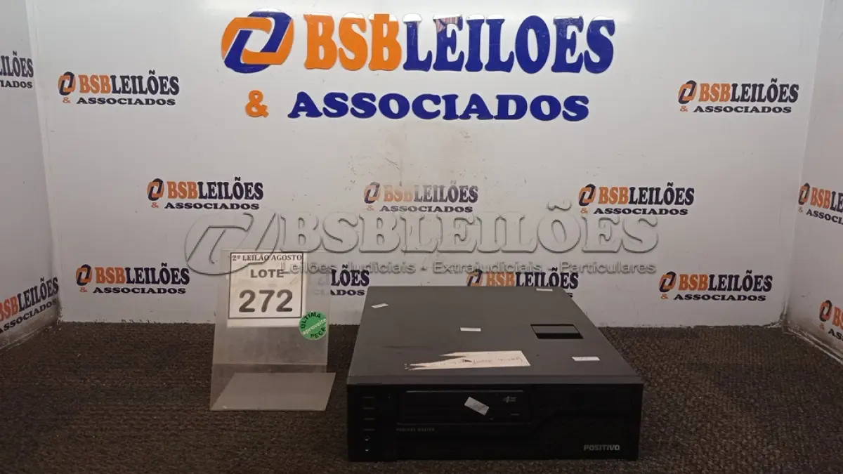 LOTE 272 - 01 CPU MARCA POSITIVO COM 8GB MEMORIA COM SSD E HD. (NO ESTADO) ATENÇÃO! FAZER A VISITAÇÃO ANTES DE ARREMATAR, NÃO SABEMOS SE FUNCIONA, LEILÃO NÃO TEM GARANTIA E NEM DEVOLUÇÃO, SUJEITO A POSSÍVEIS AVARIAS VISÍVEIS/OCULTAS E/OU AUSÊNCIA DE COMPONENTES.
