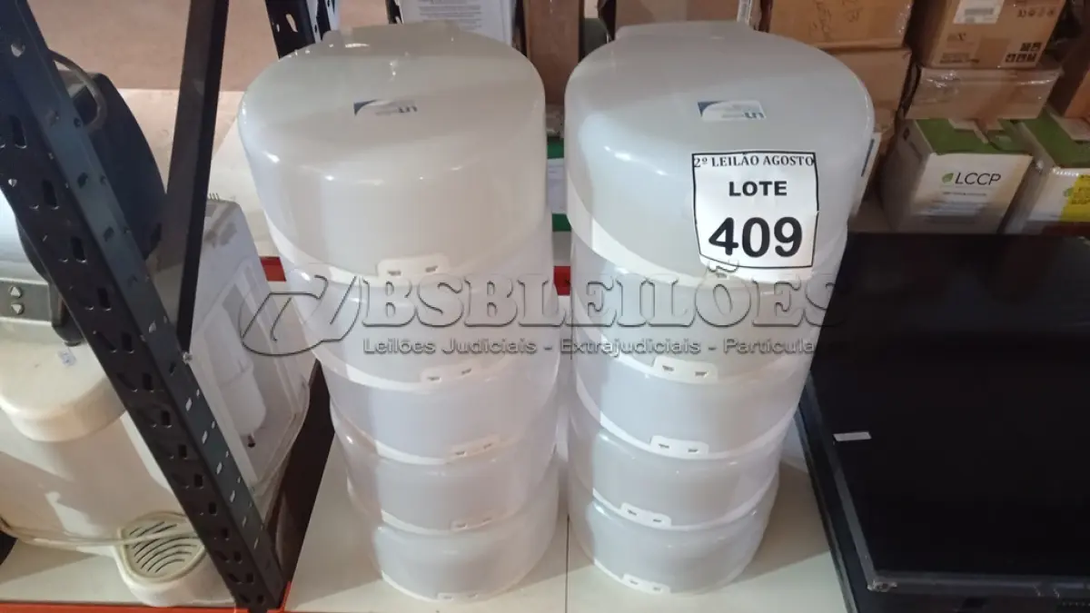 LOTE 409 - 10 DISPENSES DE PAPEL. (NO ESTADO) ATENÇÃO! FAZER A VISITAÇÃO ANTES DE ARREMATAR, NÃO SABEMOS SE FUNCIONA. LEILÃO NÃO TEM GARANTIA E NEM DEVOLUÇÃO, SUJEITO A POSSÍVEIS AVARIAS VISÍVEIS/OCULTAS E/OU AUSÊNCIA DE COMPONENTES.
