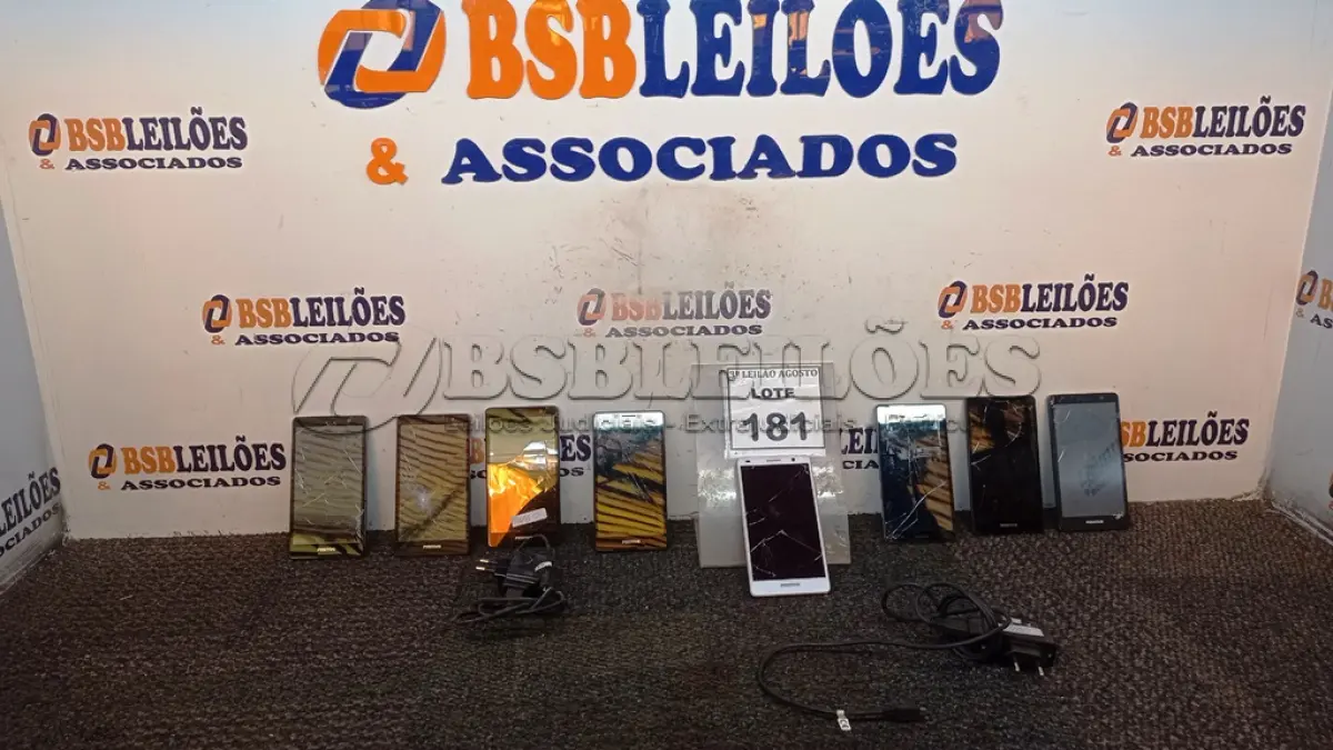 LOTE 181 - 08 CELULARES MARCA POSITIVO E 02 CARREGADORES. (NO ESTADO) ATENÇÃO! FAZER A VISITAÇÃO ANTES DE ARREMATAR, NÃO SABEMOS SE FUNCIONA, LEILÃO NÃO TEM GARANTIA E NEM DEVOLUÇÃO, SUJEITO A POSSÍVEIS AVARIAS VISÍVEIS/OCULTAS E/OU AUSÊNCIA DE COMPONENTES.