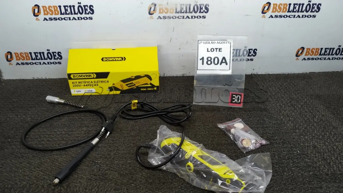 LOTE 180 - 01 KIT RETÍFICA ELÉTRICA 220V 44 PEÇAS. (NO ESTADO) ATENÇÃO! FAZER A VISITAÇÃO ANTES DE ARREMATAR, NÃO SABEMOS SE FUNCIONA. LEILÃO NÃO TEM GARANTIA E NEM DEVOLUÇÃO, SUJEITO A POSSÍVEIS AVARIAS VISÍVEIS/OCULTAS E/OU AUSÊNCIA DE COMPONENTES.