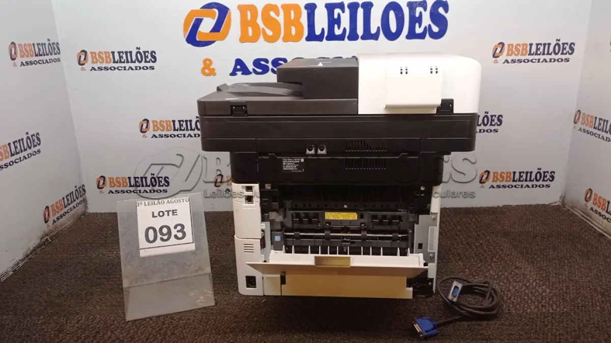 LOTE 093 - 01 IMPRESSORA KYOCERA MODELO M2640IDW. (NO ESTADO) ATENÇÃO! FAZER A VISITAÇÃO ANTES DE ARREMATAR, NÃO SABEMOS SE FUNCIONA, LEILÃO NÃO TEM GARANTIA E NEM DEVOLUÇÃO, SUJEITO A POSSÍVEIS AVARIAS VISÍVEIS/OCULTAS E/OU AUSÊNCIA DE COMPONENTES.