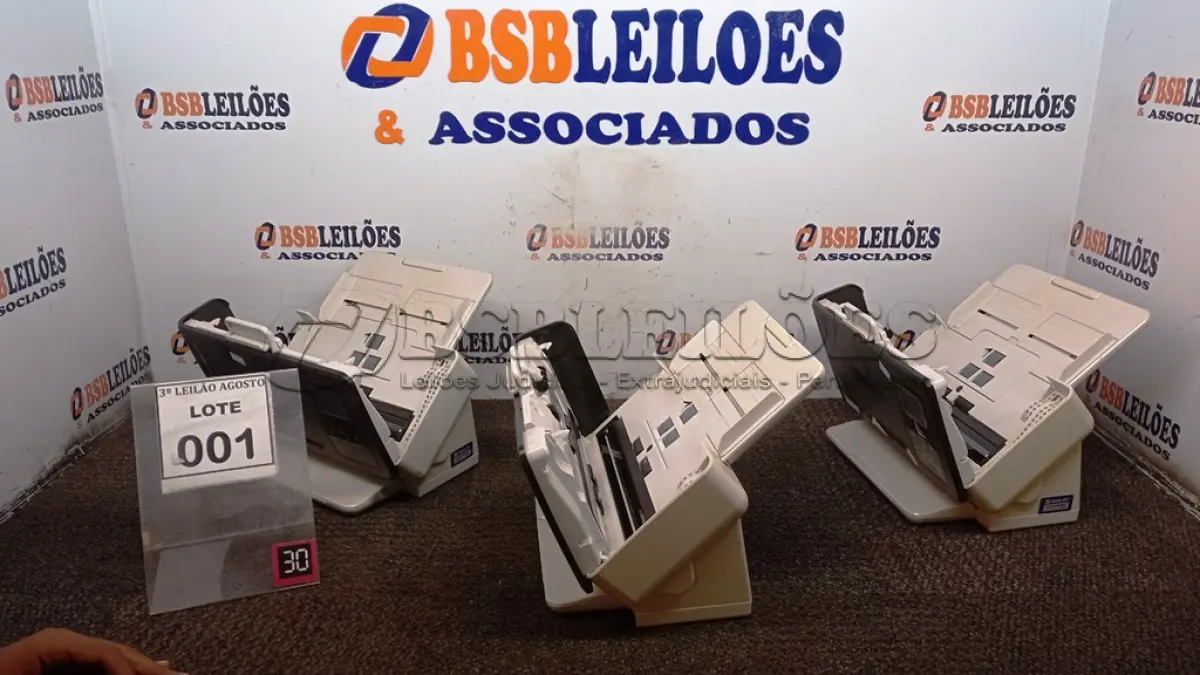 LOTE 001 - 03 SCANNERS MARCA KODAK MODELO I1150. (NO ESTADO) ATENÇÃO! FAZER A VISITAÇÃO ANTES DE ARREMATAR, NÃO SABEMOS SE FUNCIONA, LEILÃO NÃO TEM GARANTIA E NEM DEVOLUÇÃO, SUJEITO A POSSÍVEIS AVARIAS VISÍVEIS/OCULTAS E/OU AUSÊNCIA DE COMPONENTES.