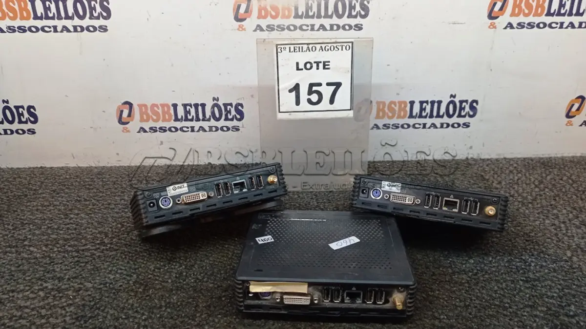 LOTE 157 - 03 MINIS PC. (NO ESTADO) ATENÇÃO! FAZER A VISITAÇÃO ANTES DE ARREMATAR, NÃO SABEMOS SE FUNCIONA, LEILÃO NÃO TEM GARANTIA E NEM DEVOLUÇÃO, SUJEITO A POSSÍVEIS AVARIAS VISÍVEIS/OCULTAS E/OU AUSÊNCIA DE COMPONENTES.