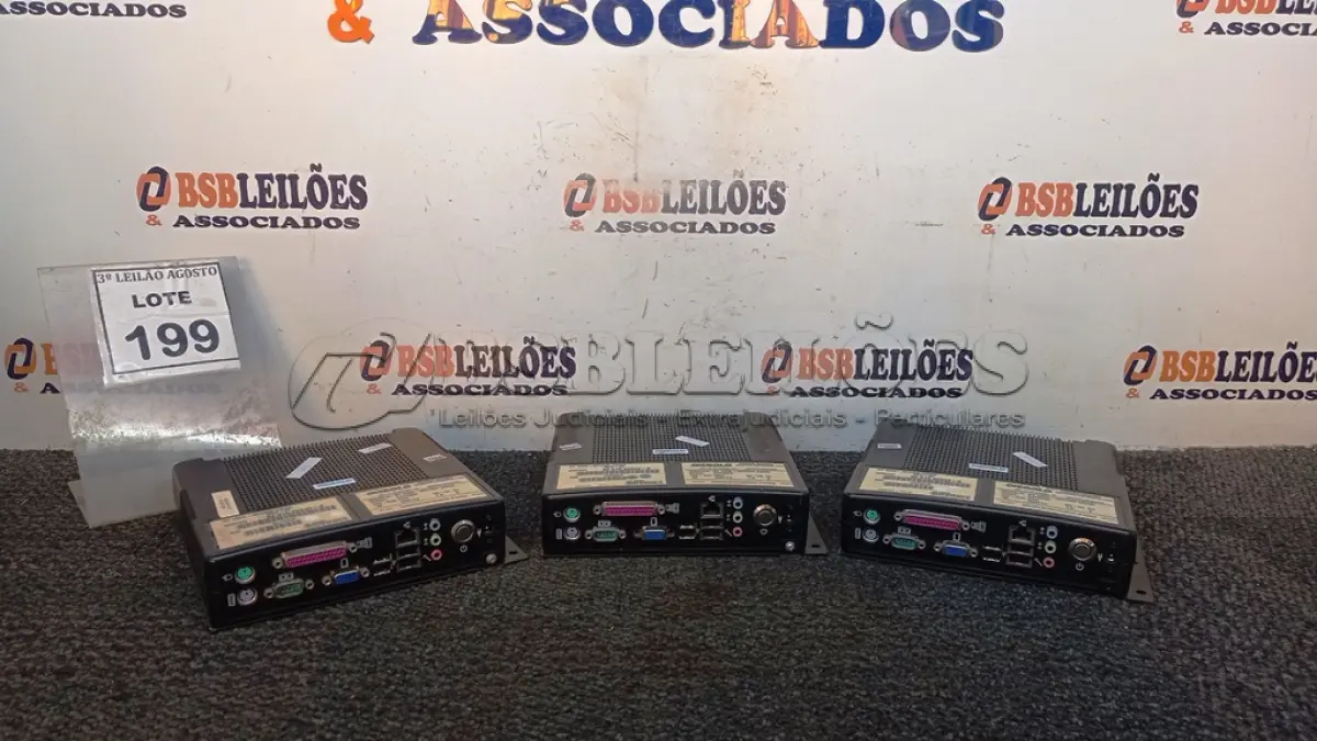LOTE 199 - 03 MINIS CPU DIEBOLD. (NO ESTADO) ATENÇÃO! FAZER A VISITAÇÃO ANTES DE ARREMATAR, NÃO SABEMOS SE FUNCIONA, LEILÃO NÃO TEM GARANTIA E NEM DEVOLUÇÃO, SUJEITO A POSSÍVEIS AVARIAS VISÍVEIS/OCULTAS E/OU AUSÊNCIA DE COMPONENTES.