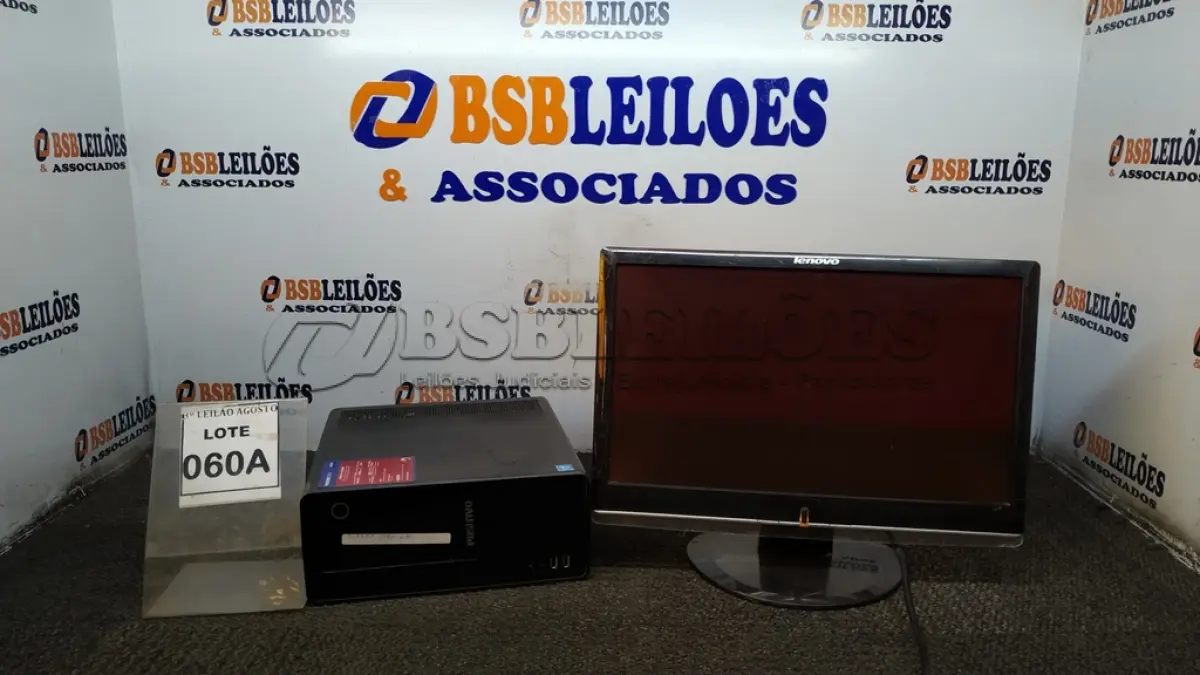 LOTE 060 - 01 CPU CELEROW J180 2G E 01 MONITOR LENOVO (NO ESTADO) ATENÇÃO! FAZER A VISITAÇÃO ANTES DE ARREMATAR, NÃO SABEMOS SE FUNCIONA, LEILÃO NÃO TEM GARANTIA E NEM DEVOLUÇÃO, SUJEITO A POSSÍVEIS AVARIAS VISÍVEIS/OCULTAS E/OU AUSÊNCIA DE COMPONENTES.