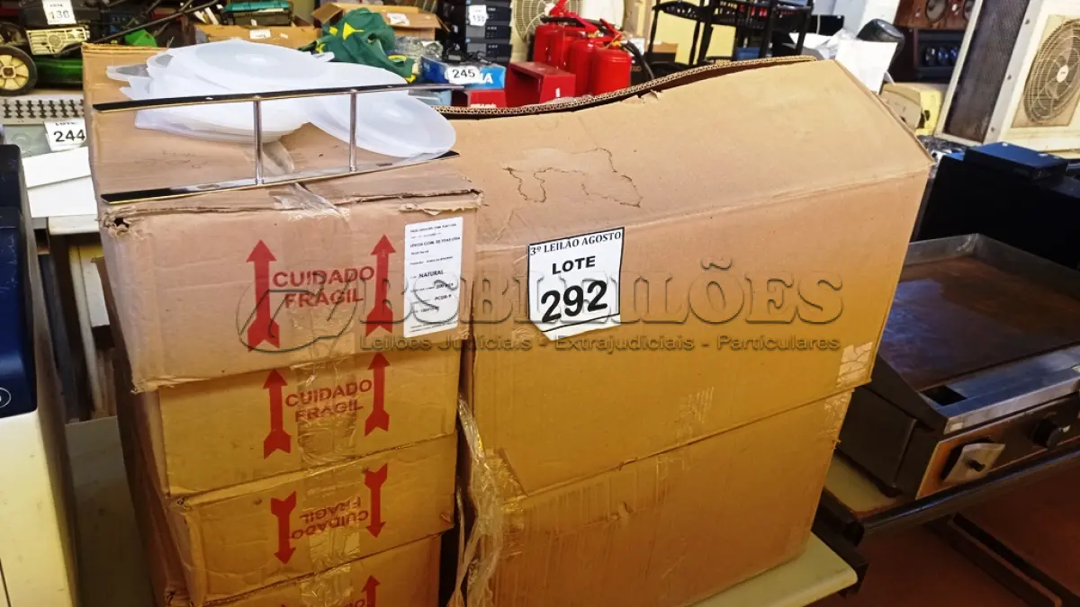 LOTE 292 - 01 LOTE COM GRANDE QUANTIDADE DE ESTOJOS TRANSPARENTES PARA ARMAZENAMENTO DE CDS E GRANDE QUANTIDADE DE SUPORTES PARA PASTAS. (NO ESTADO) ATENÇÃO! FAZER A VISITAÇÃO ANTES DE ARREMATAR, NÃO SABEMOS SE FUNCIONA, LEILÃO NÃO TEM GARANTIA E NEM DEVOLUÇÃO, SUJEITO A POSSÍVEIS AVARIAS VISÍVEIS/OCULTAS E/OU AUSÊNCIA DE COMPONENTES.