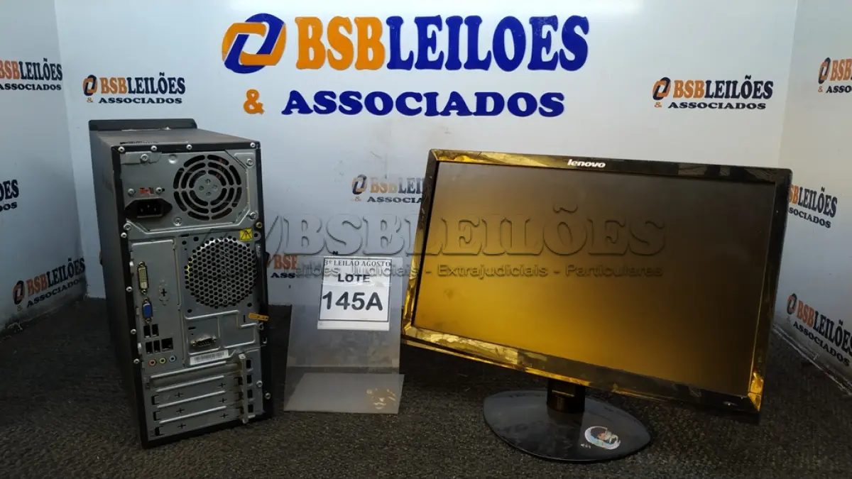LOTE 145 - 01 CPU I3 3° GERAÇÃO, 2G, HD 500 E 01 MONITOR LENOVO. (NO ESTADO) ATENÇÃO! FAZER A VISITAÇÃO ANTES DE ARREMATAR, NÃO SABEMOS SE FUNCIONA, LEILÃO NÃO TEM GARANTIA E NEM DEVOLUÇÃO, SUJEITO A POSSÍVEIS AVARIAS VISÍVEIS/OCULTAS E/OU AUSÊNCIA DE COMPONENTES.