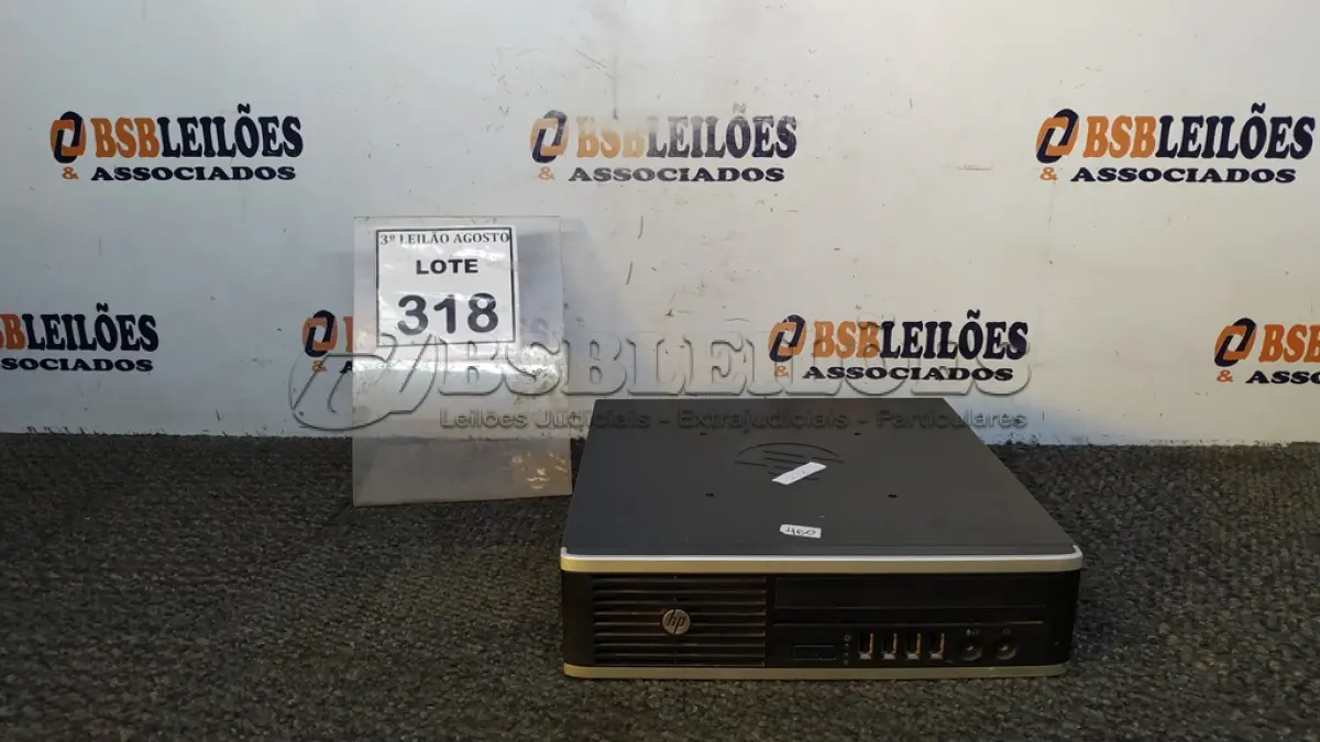 LOTE 318 - 01 MINI CPU HP. (NO ESTADO) ATENÇÃO! FAZER A VISITAÇÃO ANTES DE ARREMATAR, NÃO SABEMOS SE FUNCIONA, LEILÃO NÃO TEM GARANTIA E NEM DEVOLUÇÃO, SUJEITO A POSSÍVEIS AVARIAS VISÍVEIS/OCULTAS E/OU AUSÊNCIA DE COMPONENTES.