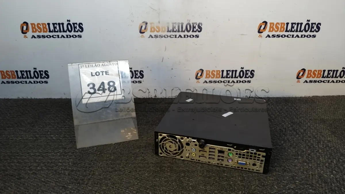 LOTE 348 - 01 MINI CPU HP. (NO ESTADO) ATENÇÃO! FAZER A VISITAÇÃO ANTES DE ARREMATAR, NÃO SABEMOS SE FUNCIONA, LEILÃO NÃO TEM GARANTIA E NEM DEVOLUÇÃO, SUJEITO A POSSÍVEIS AVARIAS VISÍVEIS/OCULTAS E/OU AUSÊNCIA DE COMPONENTES.