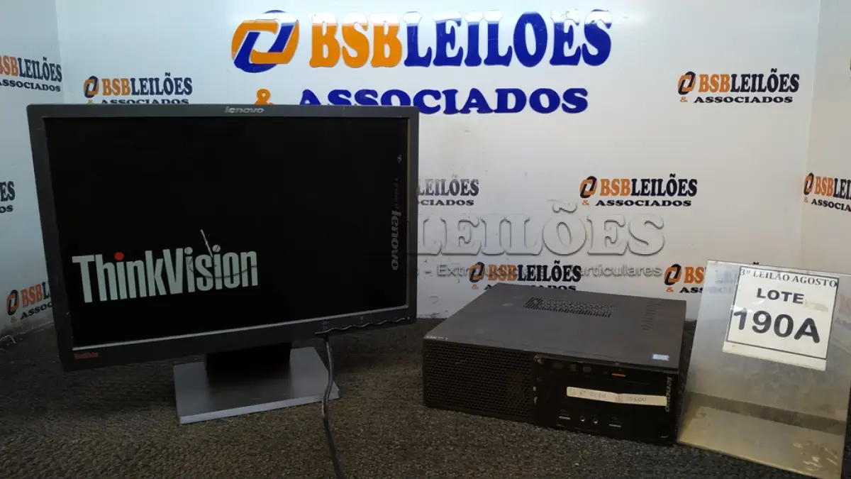 LOTE 190 - 01 CPU I3 6°GERAÇÃO, DDR4, 4G, HD 500 E 01 MONITOR LENOVO. (NO ESTADO) ATENÇÃO! FAZER A VISITAÇÃO ANTES DE ARREMATAR, NÃO SABEMOS SE FUNCIONA, LEILÃO NÃO TEM GARANTIA E NEM DEVOLUÇÃO, SUJEITO A POSSÍVEIS AVARIAS VISÍVEIS/OCULTAS E/OU AUSÊNCIA DE COMPONENTES.