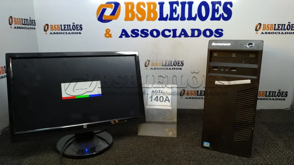 LOTE 140 - 01 CPU I3 3° GERAÇÃO, 2G, HD 500 E 01 MONITOR HP. (NO ESTADO) ATENÇÃO! FAZER A VISITAÇÃO ANTES DE ARREMATAR, NÃO SABEMOS SE FUNCIONA, LEILÃO NÃO TEM GARANTIA E NEM DEVOLUÇÃO, SUJEITO A POSSÍVEIS AVARIAS VISÍVEIS/OCULTAS E/OU AUSÊNCIA DE COMPONENTES.
