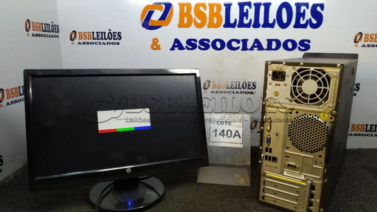 LOTE 140 - 01 CPU I3 3° GERAÇÃO, 2G, HD 500 E 01 MONITOR HP. (NO ESTADO) ATENÇÃO! FAZER A VISITAÇÃO ANTES DE ARREMATAR, NÃO SABEMOS SE FUNCIONA, LEILÃO NÃO TEM GARANTIA E NEM DEVOLUÇÃO, SUJEITO A POSSÍVEIS AVARIAS VISÍVEIS/OCULTAS E/OU AUSÊNCIA DE COMPONENTES.