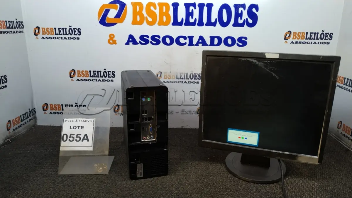 LOTE 055 - 01 CPU CELEROW J180 2G E 01 MONITOR SAMSUNG (NO ESTADO) ATENÇÃO! FAZER A VISITAÇÃO ANTES DE ARREMATAR, NÃO SABEMOS SE FUNCIONA, LEILÃO NÃO TEM GARANTIA E NEM DEVOLUÇÃO, SUJEITO A POSSÍVEIS AVARIAS VISÍVEIS/OCULTAS E/OU AUSÊNCIA DE COMPONENTES.