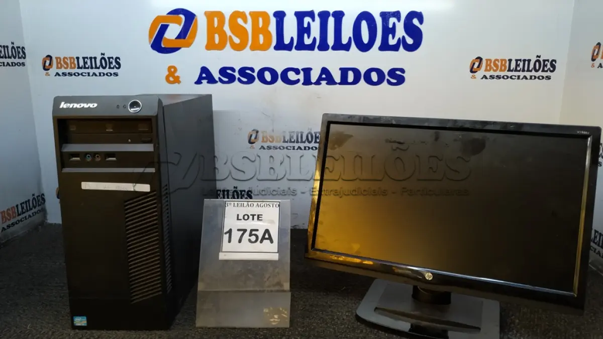 LOTE 175 - 01 CPU I3 3° GERAÇÃO, 2G, HD 500 E 01 MONITOR HP. (NO ESTADO) ATENÇÃO! FAZER A VISITAÇÃO ANTES DE ARREMATAR, NÃO SABEMOS SE FUNCIONA, LEILÃO NÃO TEM GARANTIA E NEM DEVOLUÇÃO, SUJEITO A POSSÍVEIS AVARIAS VISÍVEIS/OCULTAS E/OU AUSÊNCIA DE COMPONENTES.