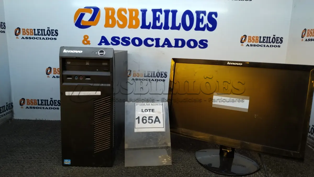 LOTE 165 - 01 CPU I3 3° GERAÇÃO, 2G, HD 500 E 01 MONITOR LENOVO. (NO ESTADO) ATENÇÃO! FAZER A VISITAÇÃO ANTES DE ARREMATAR, NÃO SABEMOS SE FUNCIONA, LEILÃO NÃO TEM GARANTIA E NEM DEVOLUÇÃO, SUJEITO A POSSÍVEIS AVARIAS VISÍVEIS/OCULTAS E/OU AUSÊNCIA DE COMPONENTES.