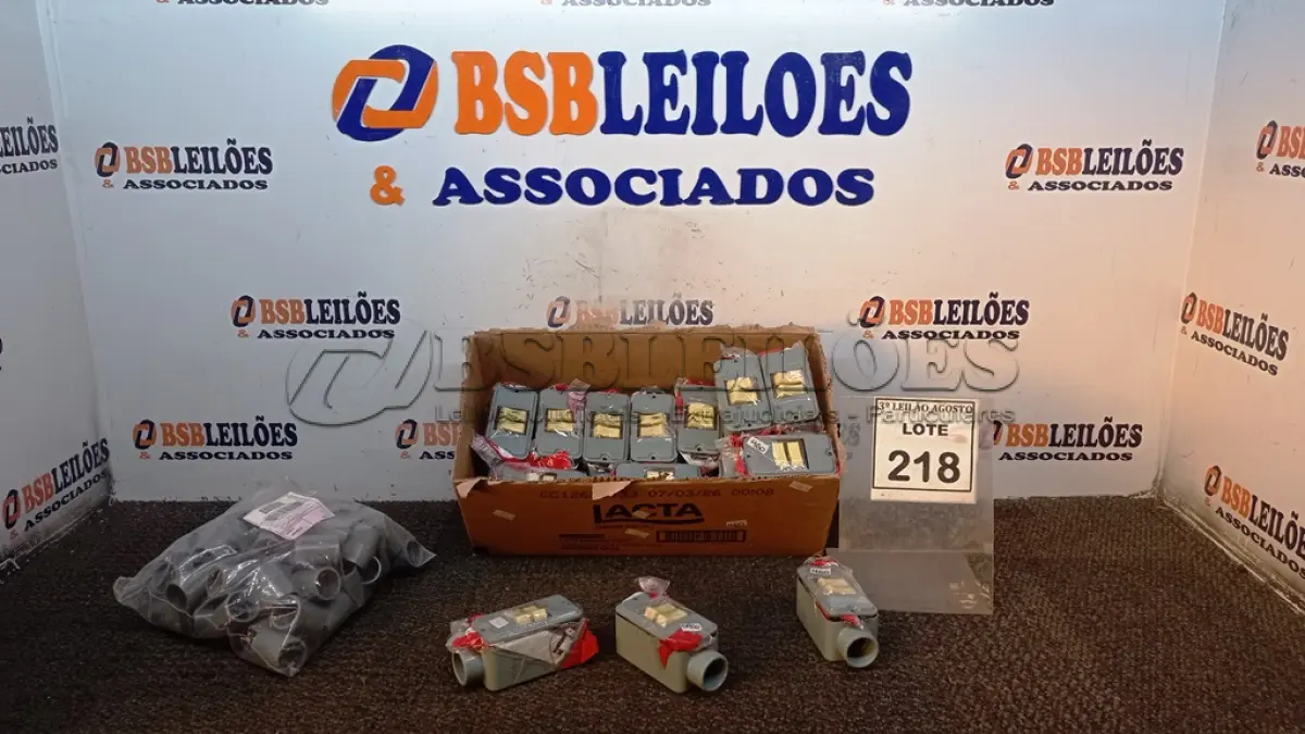 LOTE 218 - 01 LOTE COM GRANDE QUANTIDADE DE INTERRUPTORES E ACESSÓRIO. (NO ESTADO) ATENÇÃO! FAZER A VISITAÇÃO ANTES DE ARREMATAR, NÃO SABEMOS SE FUNCIONA, LEILÃO NÃO TEM GARANTIA E NEM DEVOLUÇÃO, SUJEITO A POSSÍVEIS AVARIAS VISÍVEIS/OCULTAS E/OU AUSÊNCIA DE COMPONENTES.
