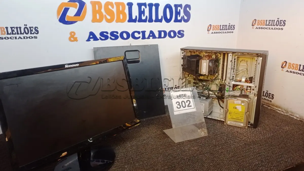 LOTE 302 - 01 CPU A10 PRO 7800, 2RAM, HD500, PLACA DEDICADA 2G E 01 MONITOR LENOVO. (NO ESTADO) ATENÇÃO! FAZER A VISITAÇÃO ANTES DE ARREMATAR, NÃO SABEMOS SE FUNCIONA, LEILÃO NÃO TEM GARANTIA E NEM DEVOLUÇÃO, SUJEITO A POSSÍVEIS AVARIAS VISÍVEIS/OCULTAS E/OU AUSÊNCIA DE COMPONENTES.