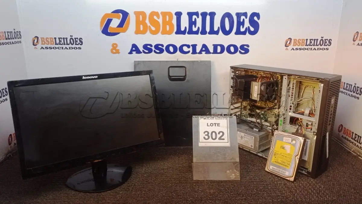 LOTE 302 - 01 CPU A10 PRO 7800, 2RAM, HD500, PLACA DEDICADA 2G E 01 MONITOR LENOVO. (NO ESTADO) ATENÇÃO! FAZER A VISITAÇÃO ANTES DE ARREMATAR, NÃO SABEMOS SE FUNCIONA, LEILÃO NÃO TEM GARANTIA E NEM DEVOLUÇÃO, SUJEITO A POSSÍVEIS AVARIAS VISÍVEIS/OCULTAS E/OU AUSÊNCIA DE COMPONENTES.