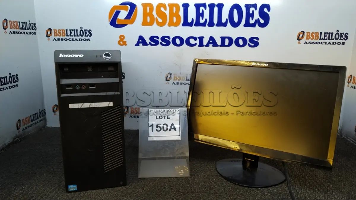 LOTE 150 - 01 CPU I3 3° GERAÇÃO, 2G, HD 500 E 01 MONITOR LENOVO. (NO ESTADO) ATENÇÃO! FAZER A VISITAÇÃO ANTES DE ARREMATAR, NÃO SABEMOS SE FUNCIONA, LEILÃO NÃO TEM GARANTIA E NEM DEVOLUÇÃO, SUJEITO A POSSÍVEIS AVARIAS VISÍVEIS/OCULTAS E/OU AUSÊNCIA DE COMPONENTES.