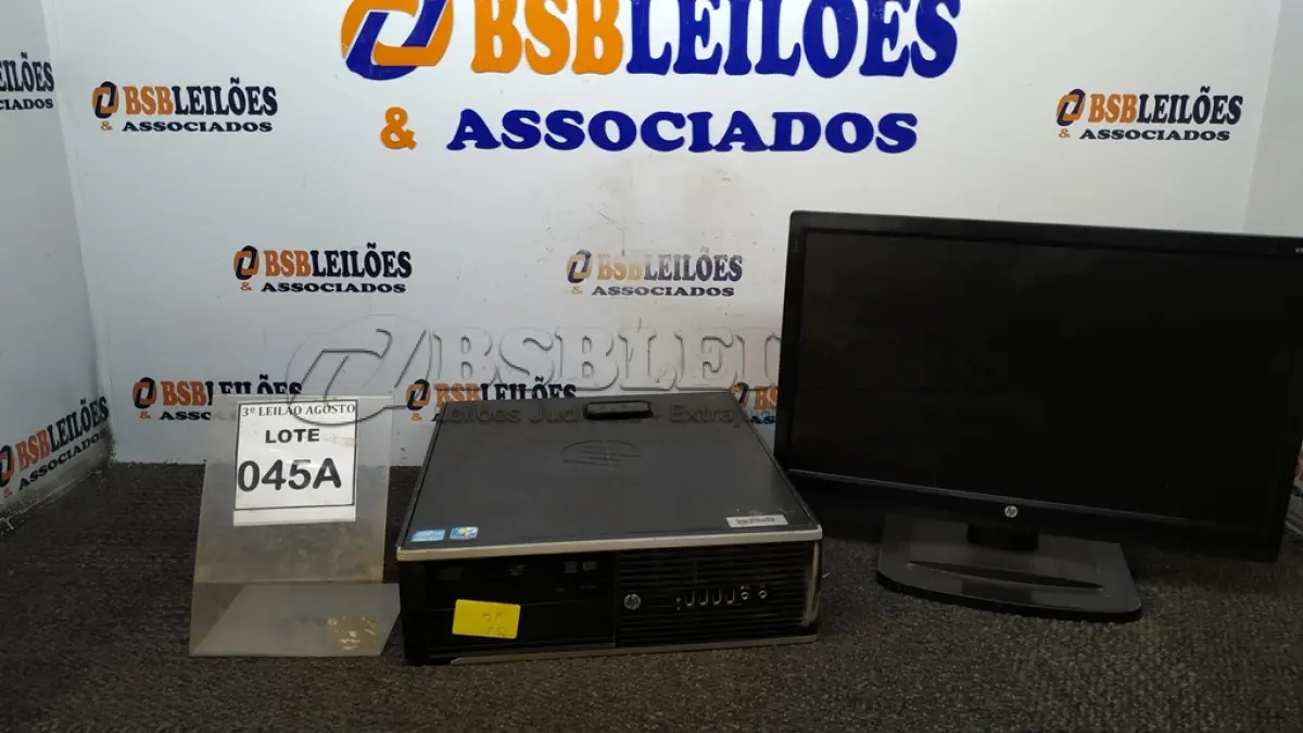 LOTE 045 - 01 CPU I5 2°GERAÇÃO, 2G, HD 500 E 01 MONITOR HP. (NO ESTADO) ATENÇÃO! FAZER A VISITAÇÃO ANTES DE ARREMATAR, NÃO SABEMOS SE FUNCIONA, LEILÃO NÃO TEM GARANTIA E NEM DEVOLUÇÃO, SUJEITO A POSSÍVEIS AVARIAS VISÍVEIS/OCULTAS E/OU AUSÊNCIA DE COMPONENTES.