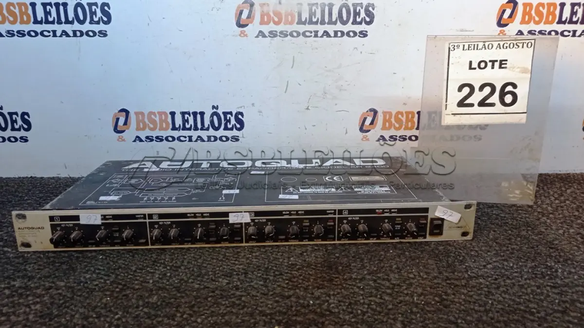 LOTE 226 - 01 PROCESSADOR DE ÁUDIO. (NO ESTADO) ATENÇÃO! FAZER A VISITAÇÃO ANTES DE ARREMATAR, NÃO SABEMOS SE FUNCIONA, LEILÃO NÃO TEM GARANTIA E NEM DEVOLUÇÃO, SUJEITO A POSSÍVEIS AVARIAS VISÍVEIS/OCULTAS E/OU AUSÊNCIA DE COMPONENTES.