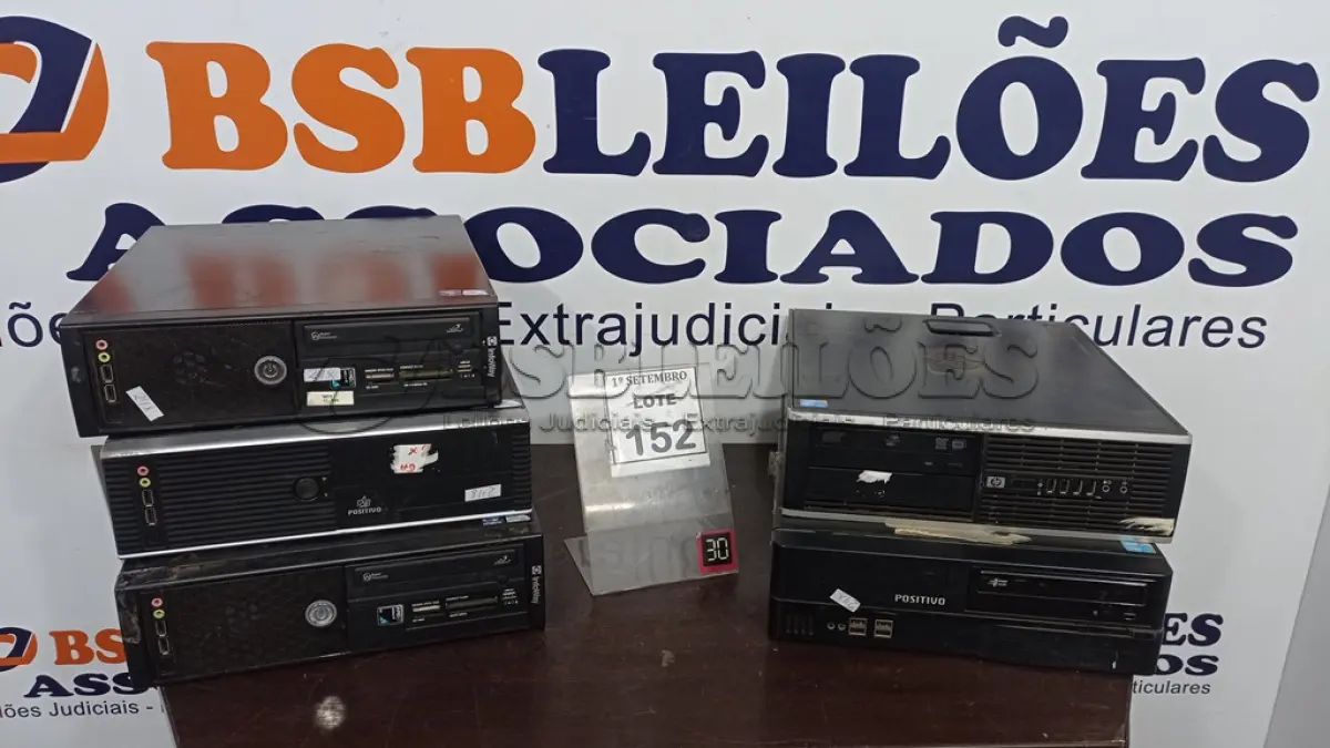 LOTE 152 - 05 CPU’S MARCAS E MODELOS DIVERSOS. (NO ESTADO) ATENÇÃO! FAZER A VISITAÇÃO ANTES DE ARREMATAR, NÃO SABEMOS SE FUNCIONA, LEILÃO NÃO TEM GARANTIA E NEM DEVOLUÇÃO, SUJEITO A POSSÍVEIS AVARIAS VISÍVEIS/OCULTAS E/OU AUSÊNCIA DE COMPONENTES.