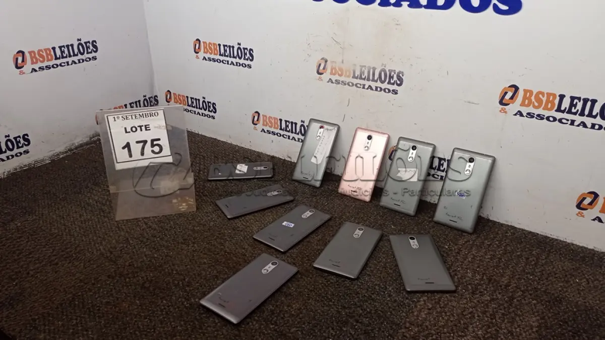LOTE 175 - 10 CELULARES MARCA POSITIVO. (NO ESTADO) ATENÇÃO! FAZER A VISITAÇÃO ANTES DE ARREMATAR, NÃO SABEMOS SE FUNCIONA, LEILÃO NÃO TEM GARANTIA E NEM DEVOLUÇÃO, SUJEITO A POSSÍVEIS AVARIAS VISÍVEIS/OCULTAS E/OU AUSÊNCIA DE COMPONENTES