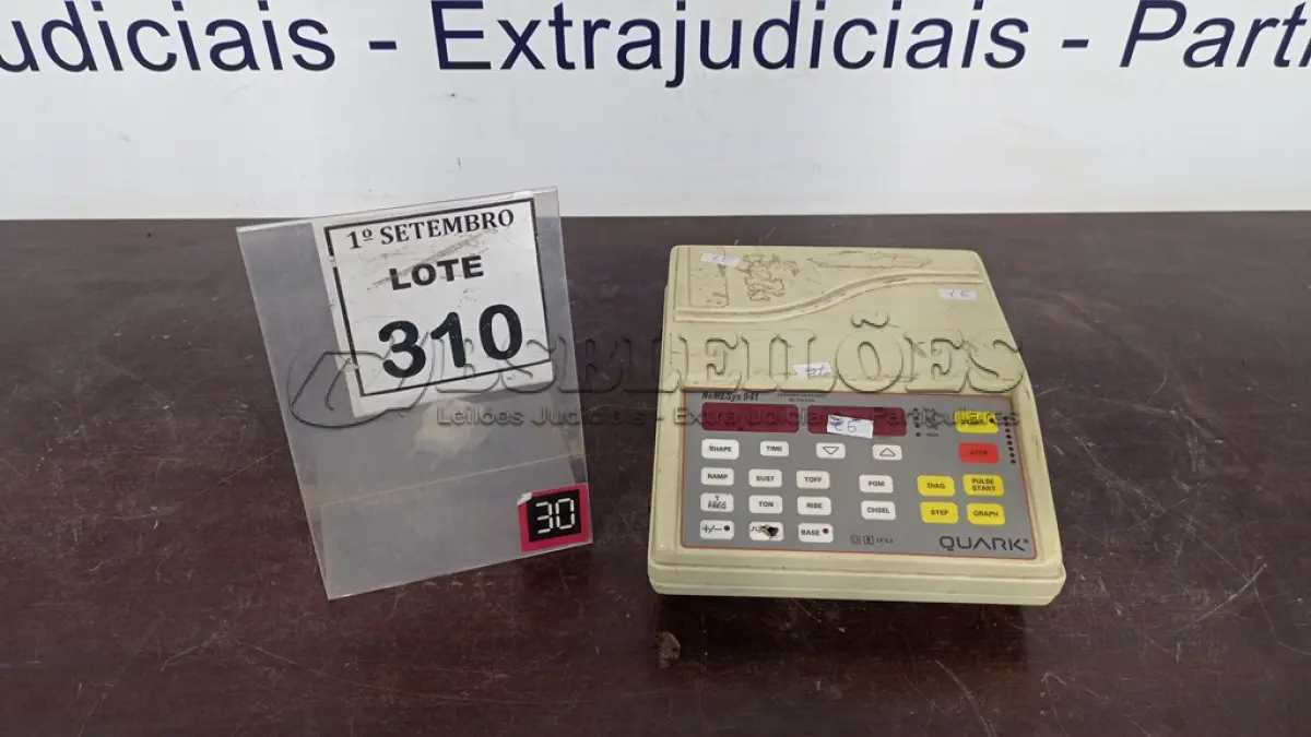 LOTE 310 - 01 GERADOR UNIVERSAL DE PULSOS. (NO ESTADO) ATENÇÃO! FAZER A VISITAÇÃO ANTES DE ARREMATAR, NÃO SABEMOS SE FUNCIONA, LEILÃO NÃO TEM GARANTIA E NEM DEVOLUÇÃO, SUJEITO A POSSÍVEIS AVARIAS VISÍVEIS/OCULTAS E/OU AUSÊNCIA DE COMPONENTES.