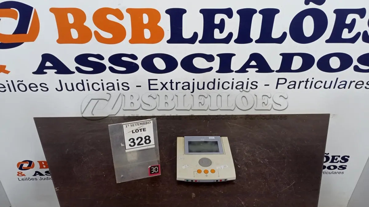 LOTE 328 - 01 EQUIPAMENTO DE ELETROESTIMULAÇÃO. (NO ESTADO) ATENÇÃO! FAZER A VISITAÇÃO ANTES DE ARREMATAR, NÃO SABEMOS SE FUNCIONA, LEILÃO NÃO TEM GARANTIA E NEM DEVOLUÇÃO, SUJEITO A POSSÍVEIS AVARIAS VISÍVEIS/OCULTAS E/OU AUSÊNCIA DE COMPONENTES.