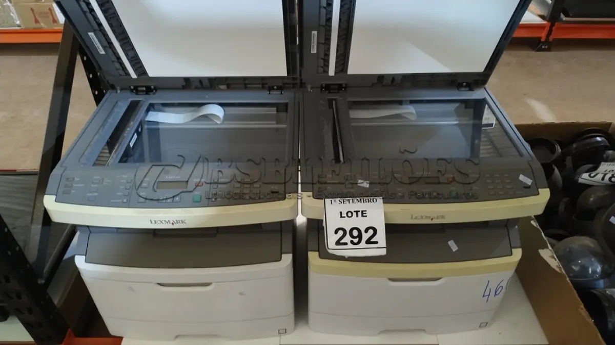 LOTE 292 - 01 IMPRESSORA MODELO X364DN MARCA LEXMARK. (NO ESTADO) ATENÇÃO! FAZER A VISITAÇÃO ANTES DE ARREMATAR, NÃO SABEMOS SE FUNCIONA, LEILÃO NÃO TEM GARANTIA E NEM DEVOLUÇÃO, SUJEITO A POSSÍVEIS AVARIAS VISÍVEIS/OCULTAS E/OU AUSÊNCIA DE COMPONENTES.