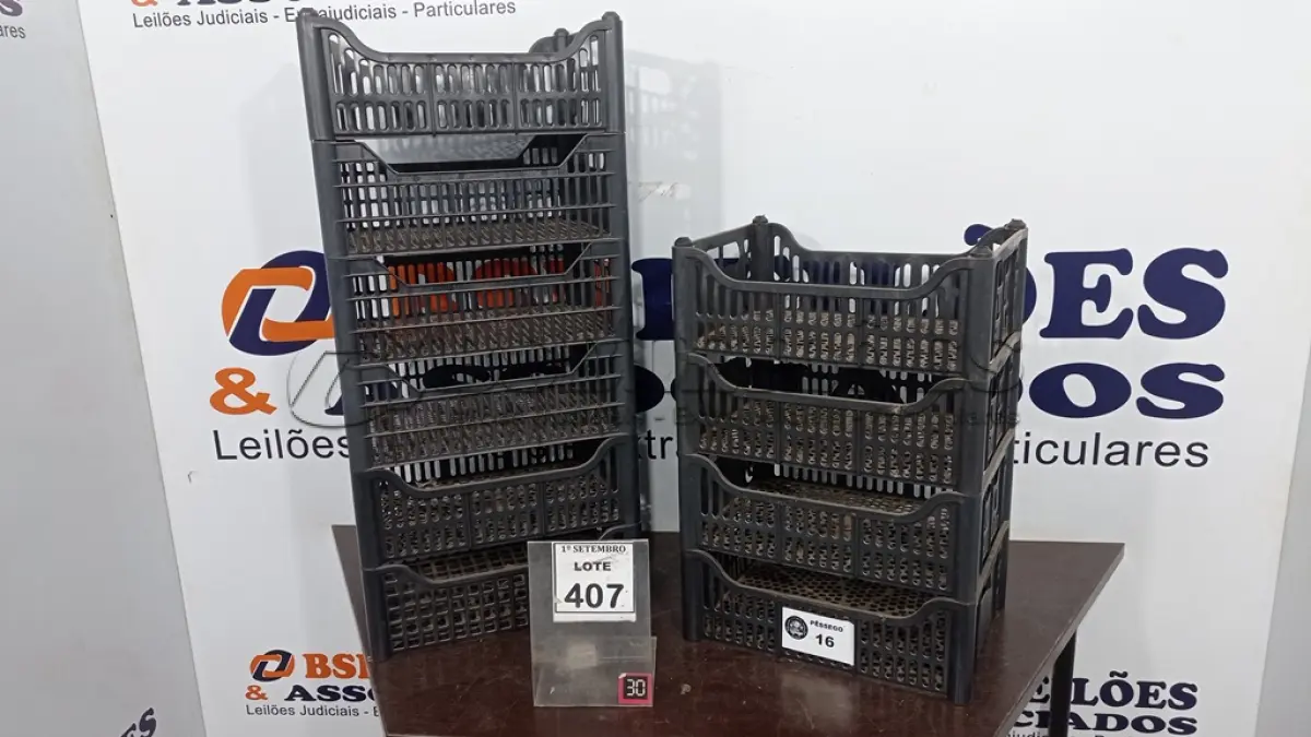 LOTE 407 - 10 CESTAS ORGANIZADORAS. (NO ESTADO) ATENÇÃO! FAZER A VISITAÇÃO ANTES DE ARREMATAR, NÃO SABEMOS SE FUNCIONA, LEILÃO NÃO TEM GARANTIA E NEM DEVOLUÇÃO, SUJEITO A POSSÍVEIS AVARIAS VISÍVEIS/OCULTAS E/OU AUSÊNCIA DE COMPONENTES.