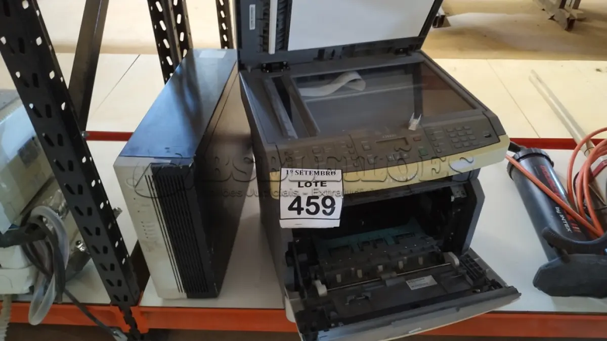LOTE 459 - 01 IMPRESSORA MODELO X364DN MARCA LEXMARK. (NO ESTADO) ATENÇÃO! FAZER A VISITAÇÃO ANTES DE ARREMATAR, NÃO SABEMOS SE FUNCIONA, LEILÃO NÃO TEM GARANTIA E NEM DEVOLUÇÃO, SUJEITO A POSSÍVEIS AVARIAS VISÍVEIS/OCULTAS E/OU AUSÊNCIA DE COMPONENTES.