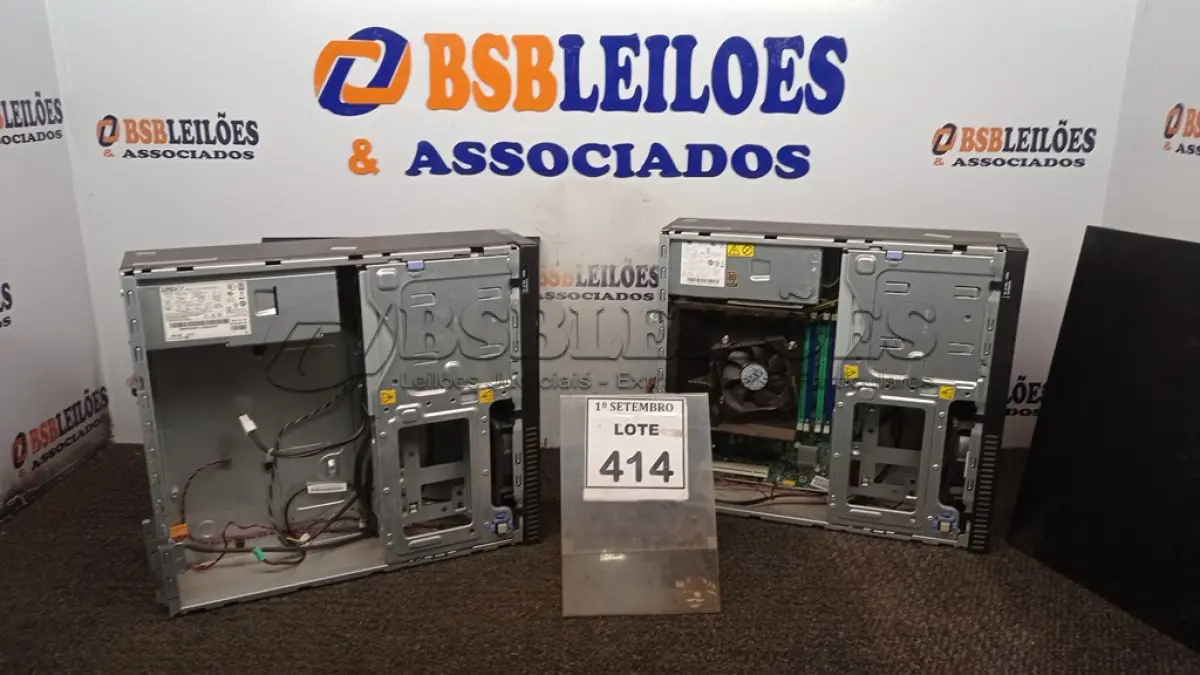 LOTE 414 - 02 CPU’S PARA RETIRADA DE PEÇAS. (NO ESTADO) ATENÇÃO! FAZER A VISITAÇÃO ANTES DE ARREMATAR, NÃO SABEMOS SE FUNCIONA. LEILÃO NÃO TEM GARANTIA E NEM DEVOLUÇÃO, SUJEITO A POSSÍVEIS AVARIAS VISÍVEIS/OCULTAS E/OU AUSÊNCIA DE COMPONENTES.