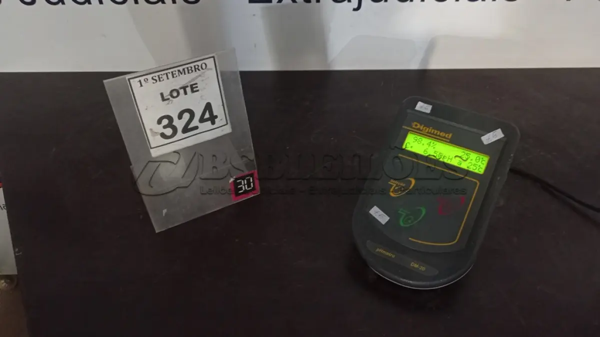 LOTE 324 - 01 PHMETRO DM-20. (NO ESTADO) ATENÇÃO! FAZER A VISITAÇÃO ANTES DE ARREMATAR, NÃO SABEMOS SE FUNCIONA, LEILÃO NÃO TEM GARANTIA E NEM DEVOLUÇÃO, SUJEITO A POSSÍVEIS AVARIAS VISÍVEIS/OCULTAS E/OU AUSÊNCIA DE COMPONENTES.