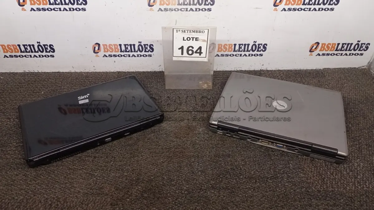 LOTE 164 - 02 NOTEBOOKS COM AVARIAS. (NO ESTADO) ATENÇÃO! FAZER A VISITAÇÃO ANTES DE ARREMATAR, NÃO SABEMOS SE FUNCIONA, LEILÃO NÃO TEM GARANTIA E NEM DEVOLUÇÃO, SUJEITO A POSSÍVEIS AVARIAS VISÍVEIS/OCULTAS E/OU AUSÊNCIA DE COMPONENTES
