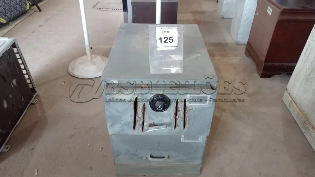LOTE 125 - 01 COFRE. (NO ESTADO EM QUE SE ENCONTRA. SUJEITO A AVARIAS OCULTAS/VISÍVEIS.) AV9605V