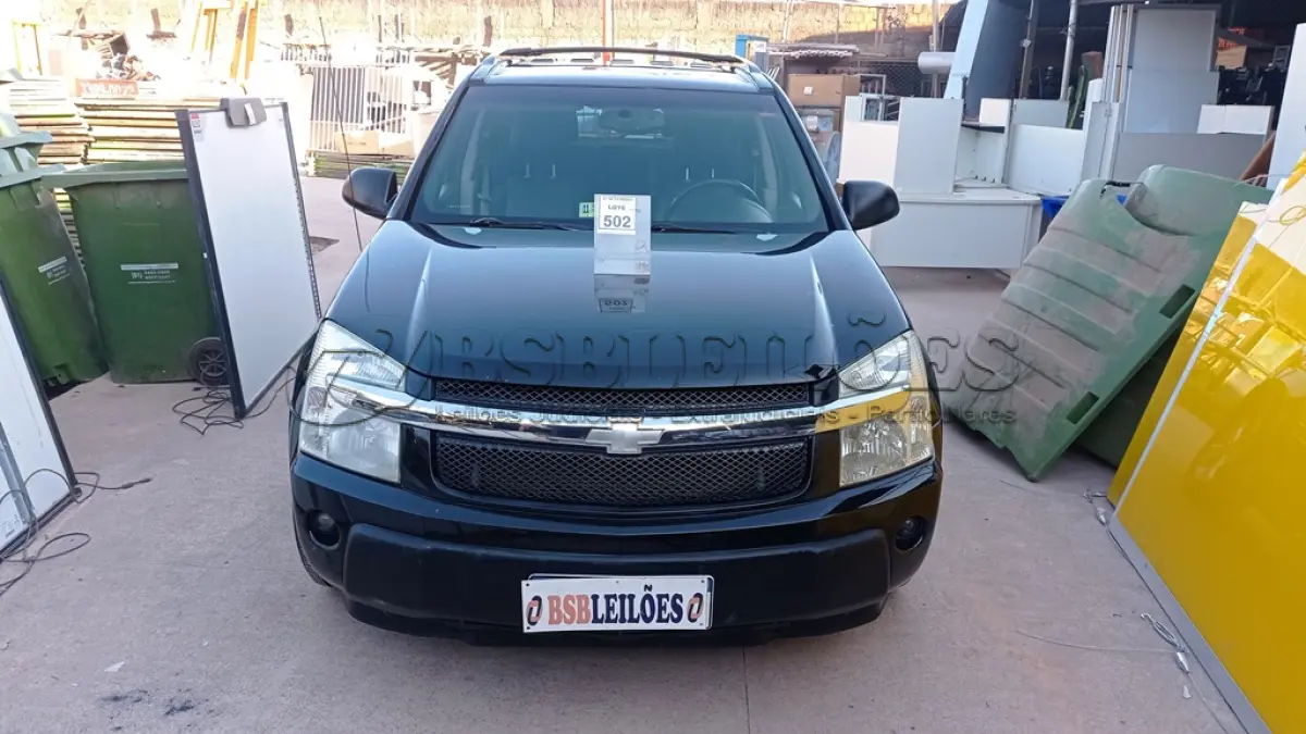 LOTE 603 - 01 I/CHEVROLET EQUINOX LT, ANO 2005, COR PRETA, GASOLINA, AUTOMÁTICA (NO ESTADO).