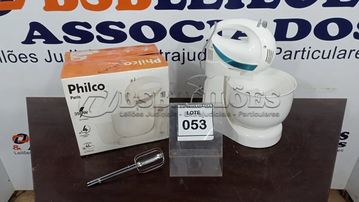 LOTE 053 - 01 BATEDEIRA PHILCO PARIS 110V. (NO ESTADO EM QUE SE ENCONTRA. SUJEITO A AVARIAS OCULTAS/VISÍVEIS.)