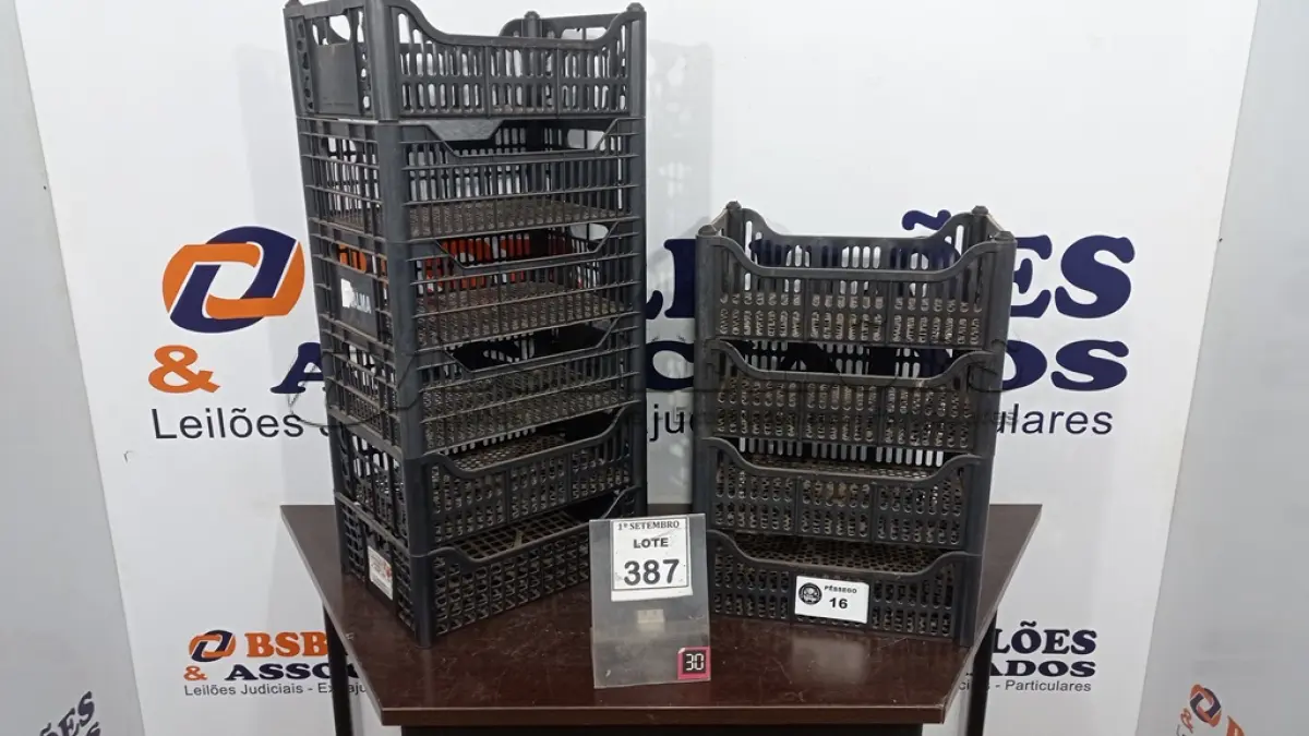 LOTE 387 - 10 CESTAS ORGANIZADORAS. (NO ESTADO) ATENÇÃO! FAZER A VISITAÇÃO ANTES DE ARREMATAR, NÃO SABEMOS SE FUNCIONA, LEILÃO NÃO TEM GARANTIA E NEM DEVOLUÇÃO, SUJEITO A POSSÍVEIS AVARIAS VISÍVEIS/OCULTAS E/OU AUSÊNCIA DE COMPONENTES.