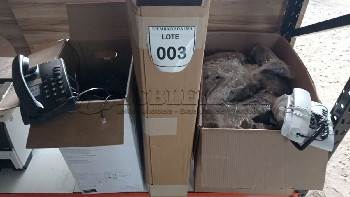 LOTE 003 - 01 CAIXA COM 16 TELEFONES. (NO ESTADO EM QUE SE ENCONTRA. SUJEITO A AVARIAS OCULTAS/VISÍVEIS.)