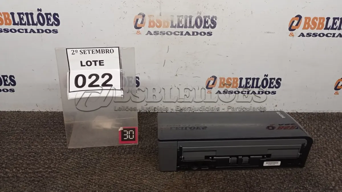 LOTE 022 - 01 SCANNER MARCA KODAK. (NO ESTADO) ATENÇÃO! FAZER A VISITAÇÃO ANTES DE ARREMATAR, NÃO SABEMOS SE FUNCIONA, LEILÃO NÃO TEM GARANTIA E NEM DEVOLUÇÃO, SUJEITO A POSSÍVEIS AVARIAS VISÍVEIS/OCULTAS E/OU AUSÊNCIA DE COMPONENTES.