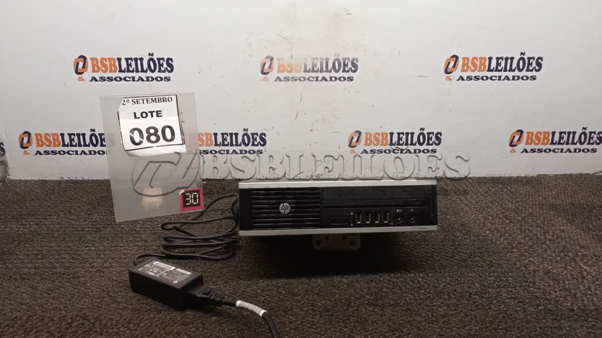 LOTE 080 - 01 MINI PC MARCA HP. (NO ESTADO) ATENÇÃO! FAZER A VISITAÇÃO ANTES DE ARREMATAR, NÃO SABEMOS SE FUNCIONA, LEILÃO NÃO TEM GARANTIA E NEM DEVOLUÇÃO, SUJEITO A POSSÍVEIS AVARIAS VISÍVEIS/OCULTAS E/OU AUSÊNCIA DE COMPONENTES.