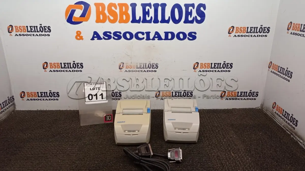 LOTE 011 - 02 IMPRESSORAS DE CUPOM. (NO ESTADO) ATENÇÃO! FAZER A VISITAÇÃO ANTES DE ARREMATAR, NÃO SABEMOS SE FUNCIONA, LEILÃO NÃO TEM GARANTIA E NEM DEVOLUÇÃO, SUJEITO A POSSÍVEIS AVARIAS VISÍVEIS/OCULTAS E/OU AUSÊNCIA DE COMPONENTES.