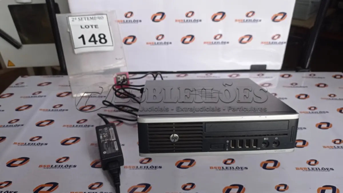 LOTE 148 - 01 MINI PC MARCA HP. (NO ESTADO) ATENÇÃO! FAZER A VISITAÇÃO ANTES DE ARREMATAR, NÃO SABEMOS SE FUNCIONA, LEILÃO NÃO TEM GARANTIA E NEM DEVOLUÇÃO, SUJEITO A POSSÍVEIS AVARIAS VISÍVEIS/OCULTAS E/OU AUSÊNCIA DE COMPONENTES.