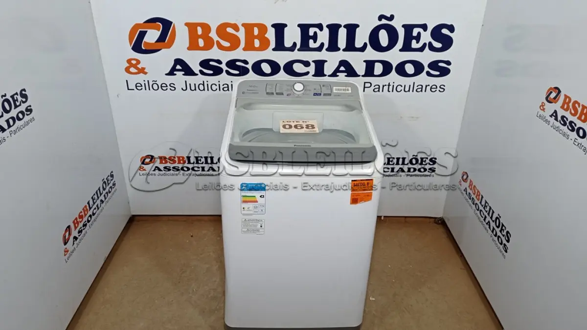 LOTE 068 - 01 MÁQUINA DE LAVAR PANASONIC FUNÇÃO VANISH 12KG BRANCO - NA-F120B1W - 110VOLTS (NO ESTADO, NÃO SABEMOS SE FUNCIONA. LEILÃO NÃO TEM GARANTIA E NEM DEVOLUÇÃO, SUJEITO A POSSÍVEIS AVARIAS VISÍVEIS/OCULTAS E/OU AUSÊNCIA DE COMPONENTES)
