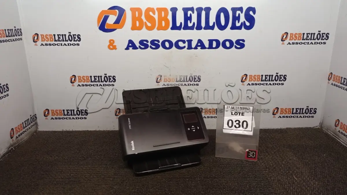 LOTE 030 - 01 SCANNER I1190 MARCA KODAK. (NO ESTADO) ATENÇÃO! FAZER A VISITAÇÃO ANTES DE ARREMATAR, NÃO SABEMOS SE FUNCIONA, LEILÃO NÃO TEM GARANTIA E NEM DEVOLUÇÃO, SUJEITO A POSSÍVEIS AVARIAS VISÍVEIS/OCULTAS E/OU AUSÊNCIA DE COMPONENTES.
